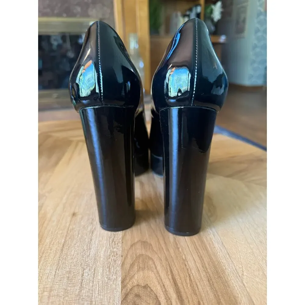 NWOT CASADEI Court Patent Leather Platform Heels Sz. 40